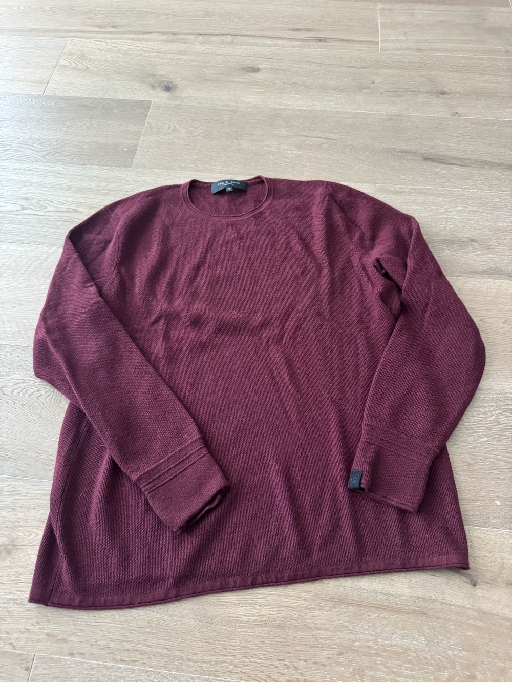 rag & bone Men's Wine Crewneck Sweater